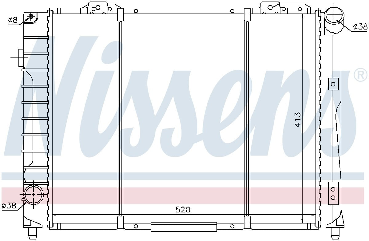 Nissens Radiator  top view frsport 60021