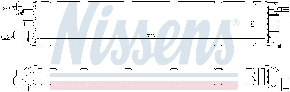 Nissens Radiator  top view frsport 60355