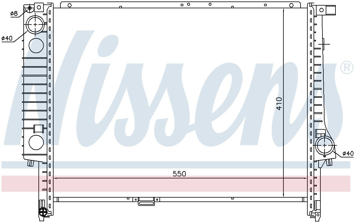 Nissens Radiator  top view frsport 60605