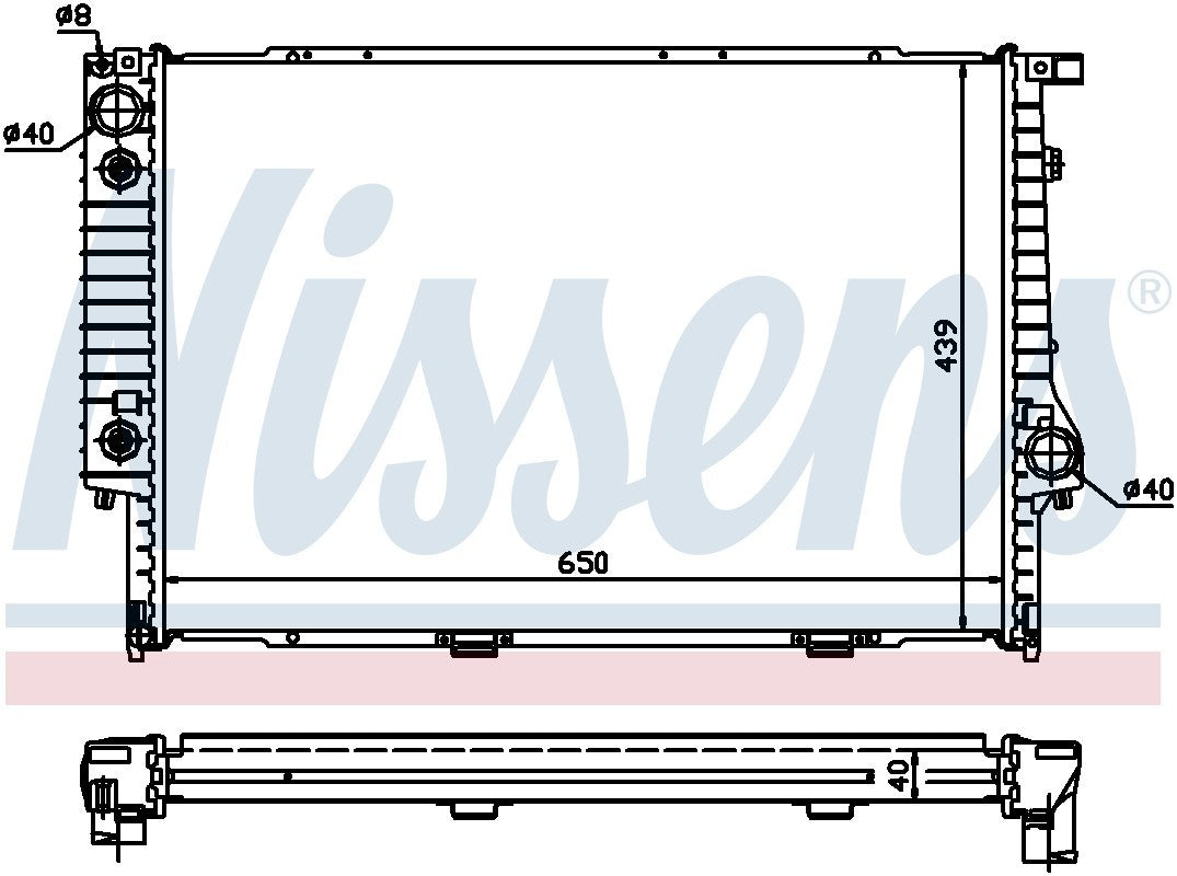 Nissens Radiator  top view frsport 60748A