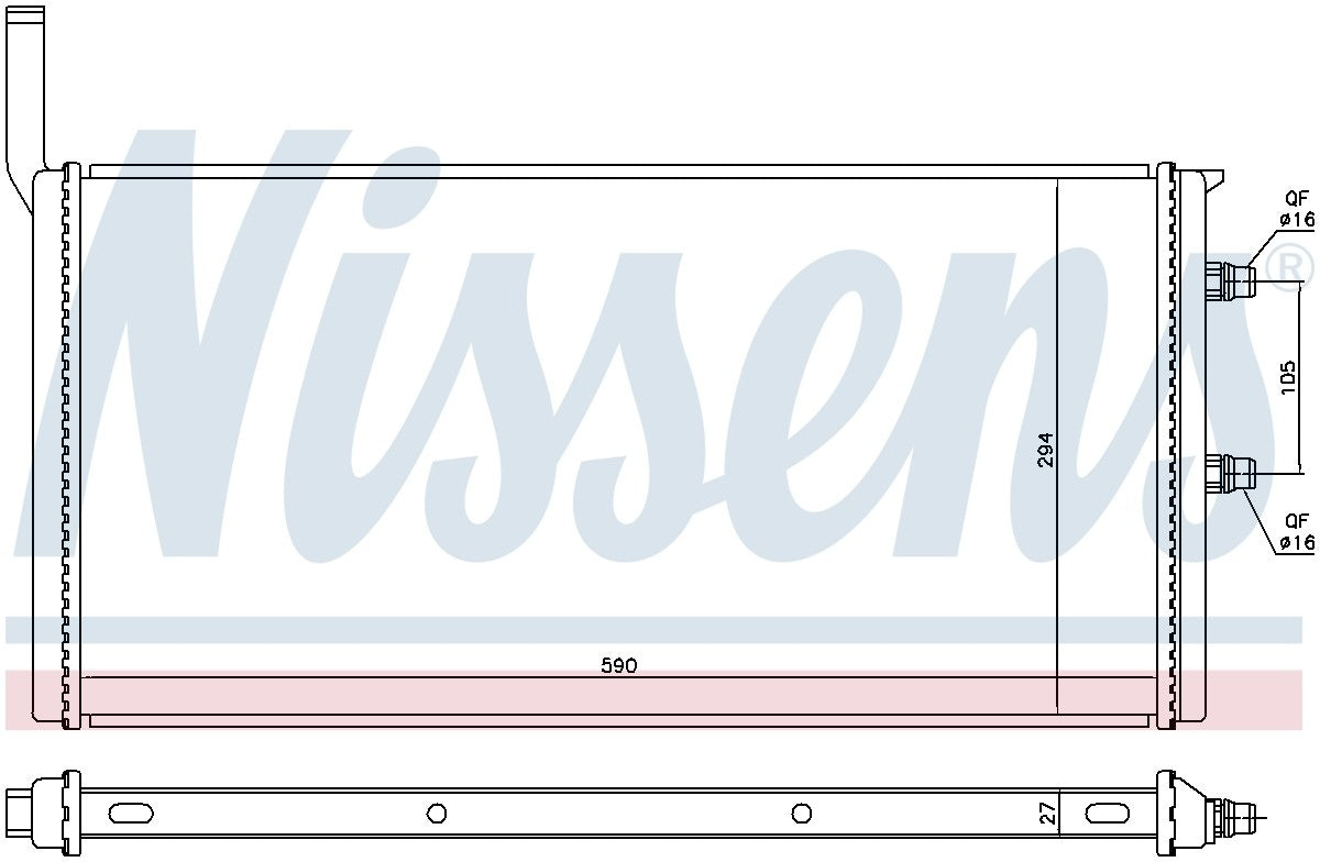 Nissens Radiator  top view frsport 60835