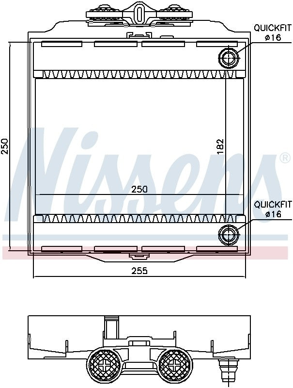 Nissens Radiator  top view frsport 60874