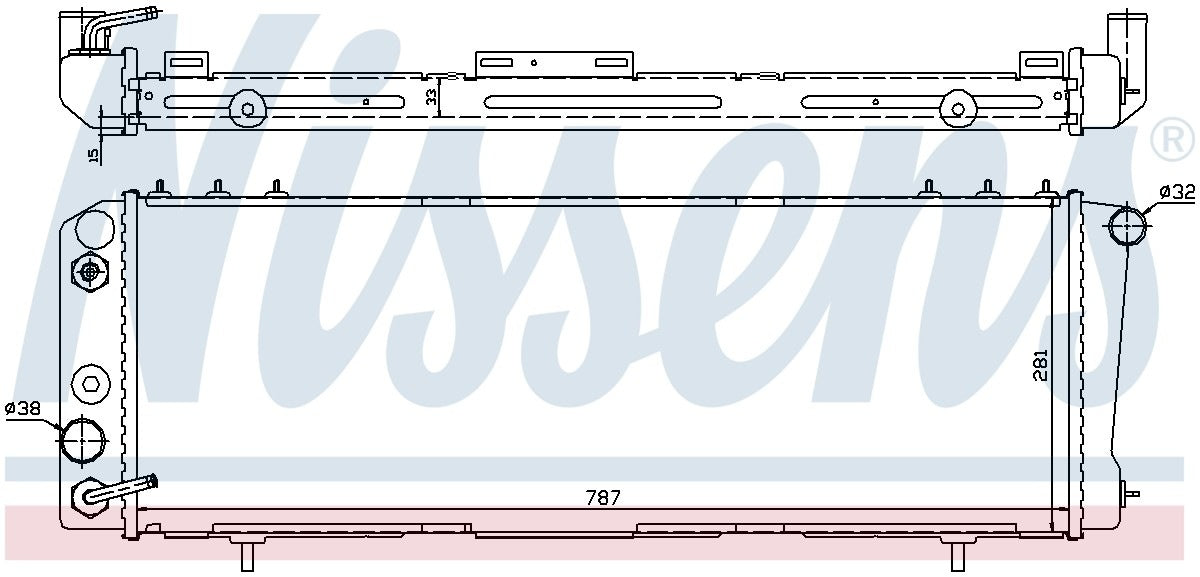 Nissens Radiator  top view frsport 60986