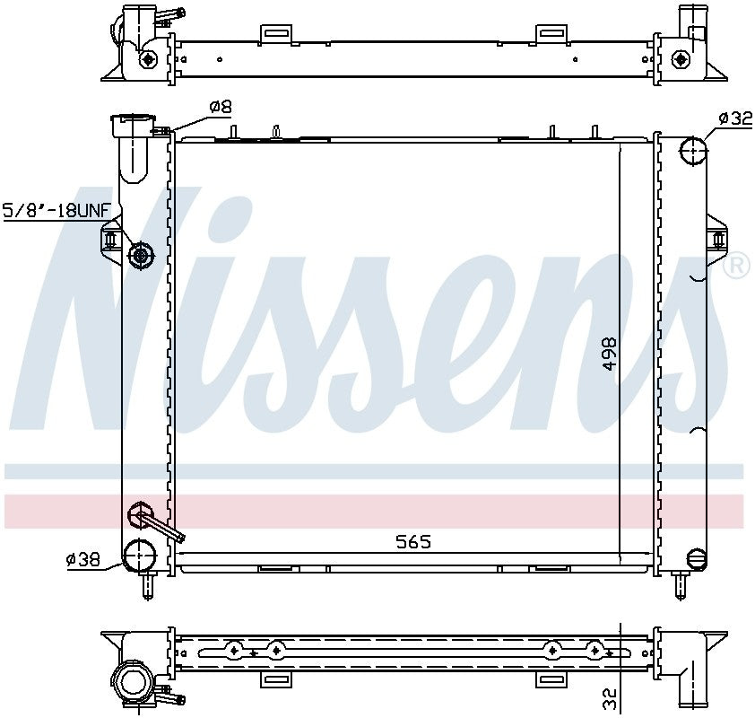 Nissens Radiator  top view frsport 609891