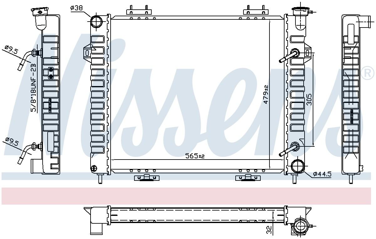 Nissens Radiator  top view frsport 609901