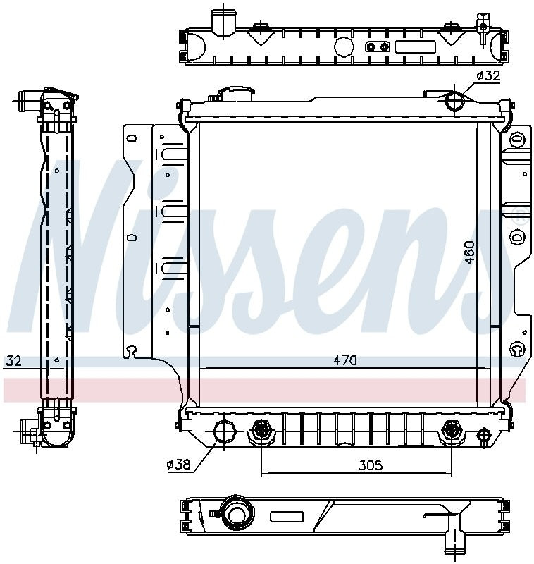 Nissens Radiator  top view frsport 60993