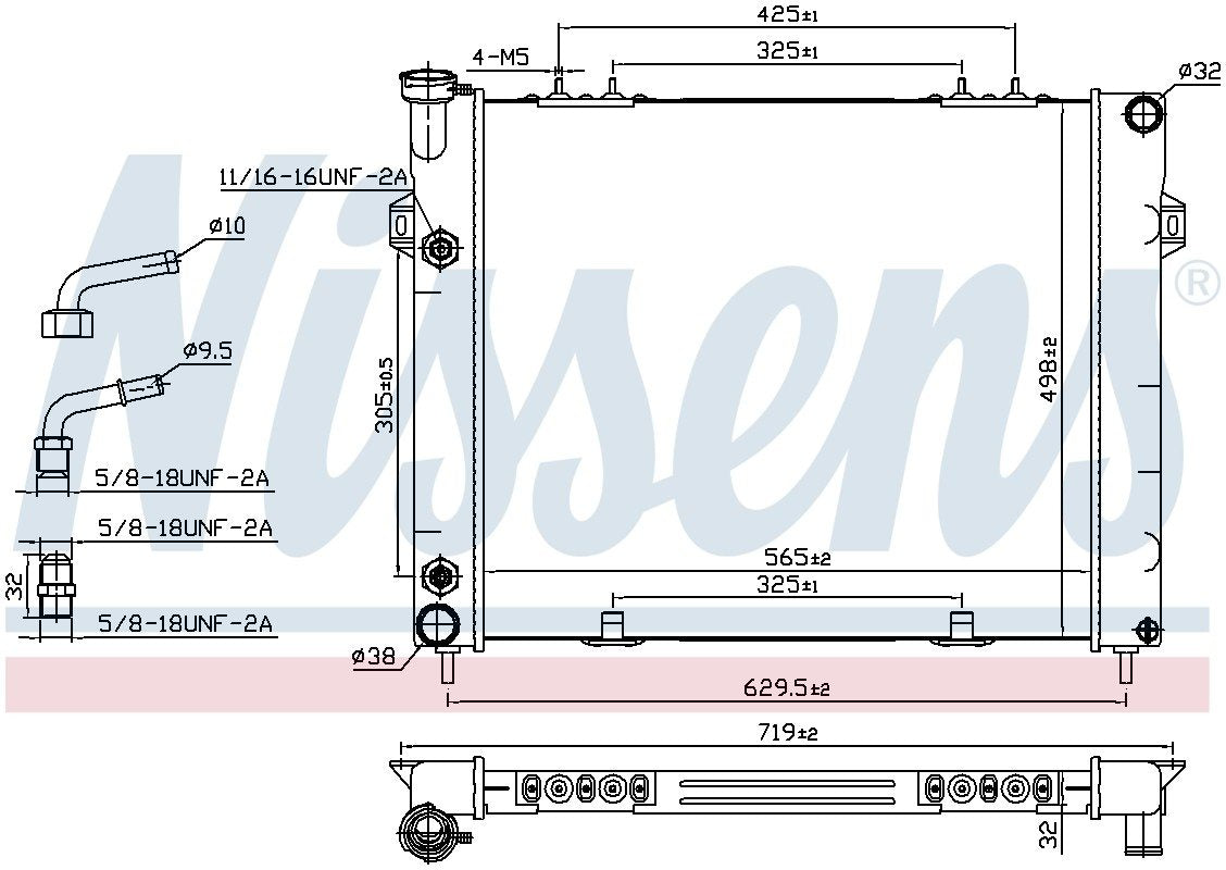 Nissens Radiator  top view frsport 61000