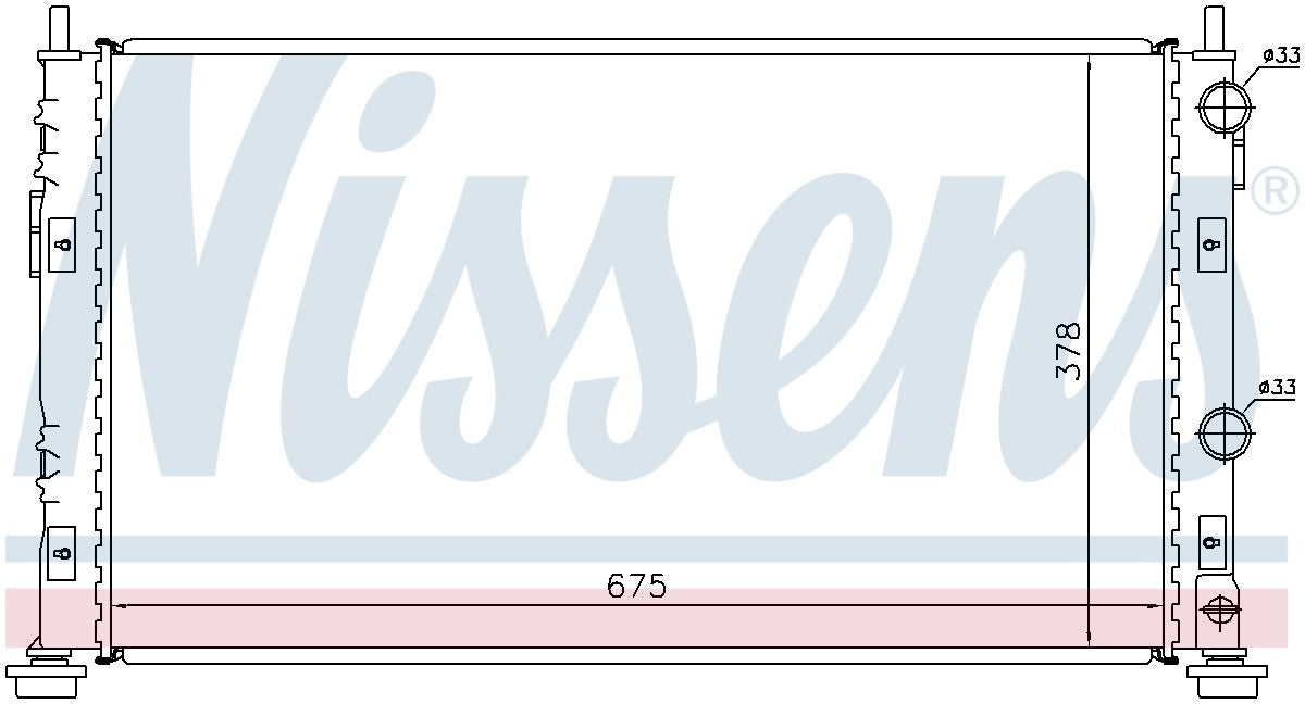 Nissens Radiator  top view frsport 61003