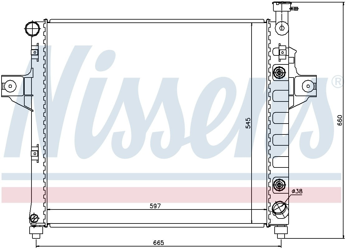 Nissens Radiator  top view frsport 61010