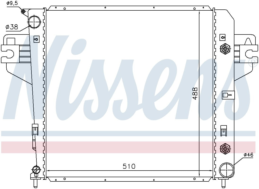 Nissens Radiator  top view frsport 61017