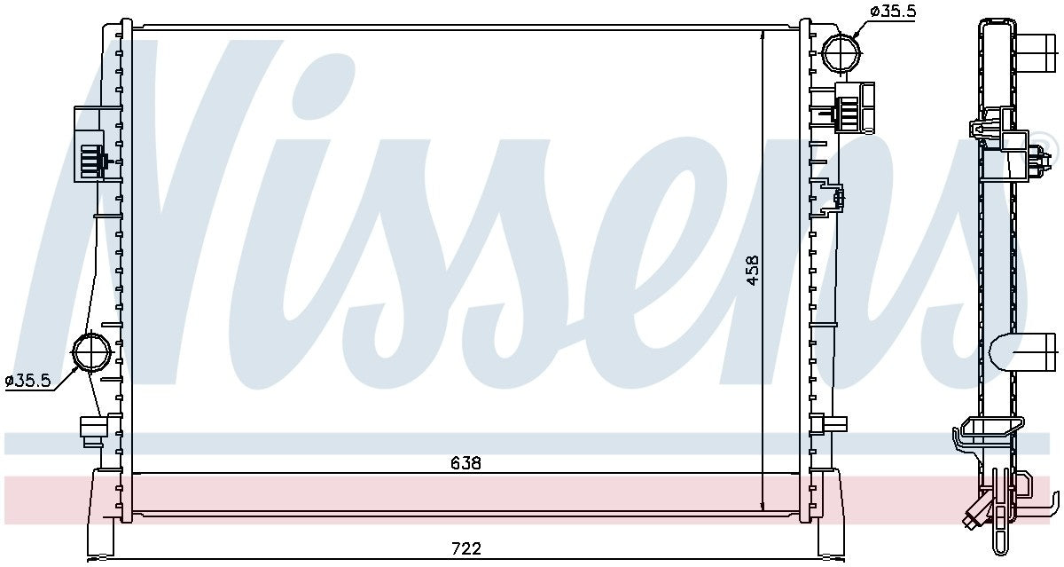 Nissens Radiator  top view frsport 61027