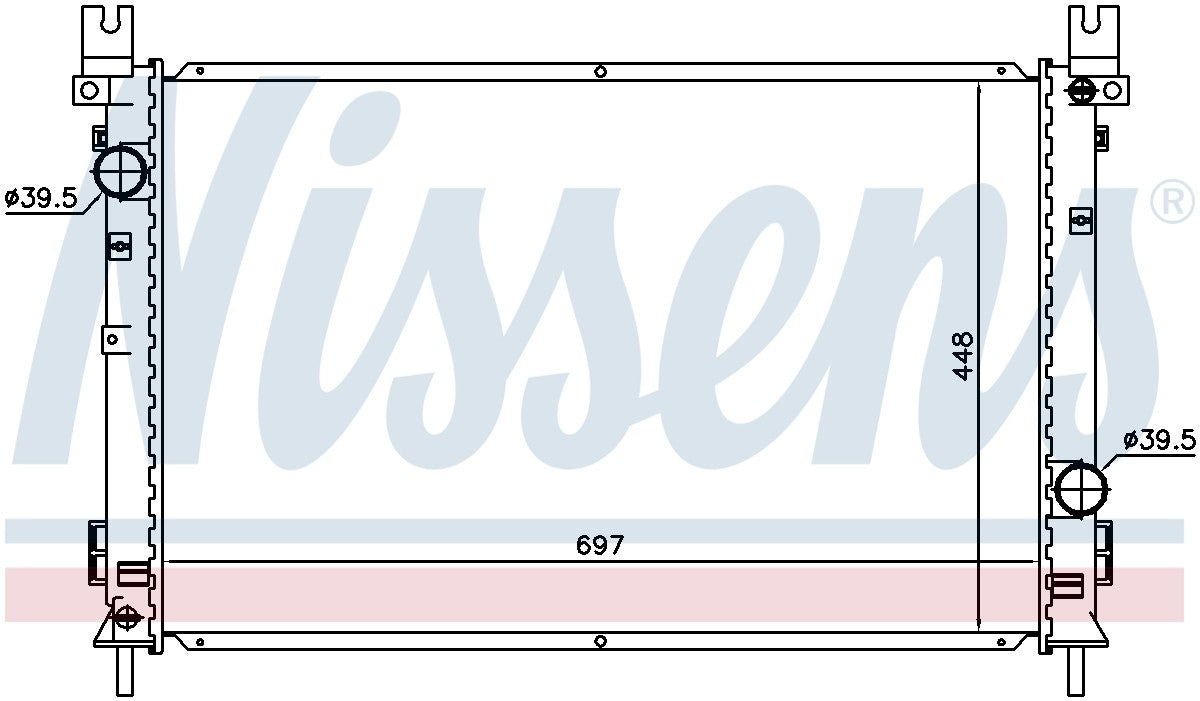 Nissens Radiator  top view frsport 61028