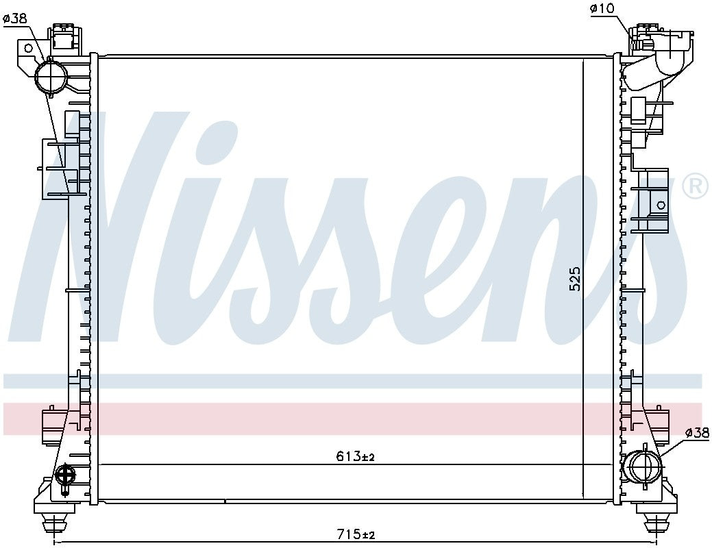 Nissens Radiator  top view frsport 61034