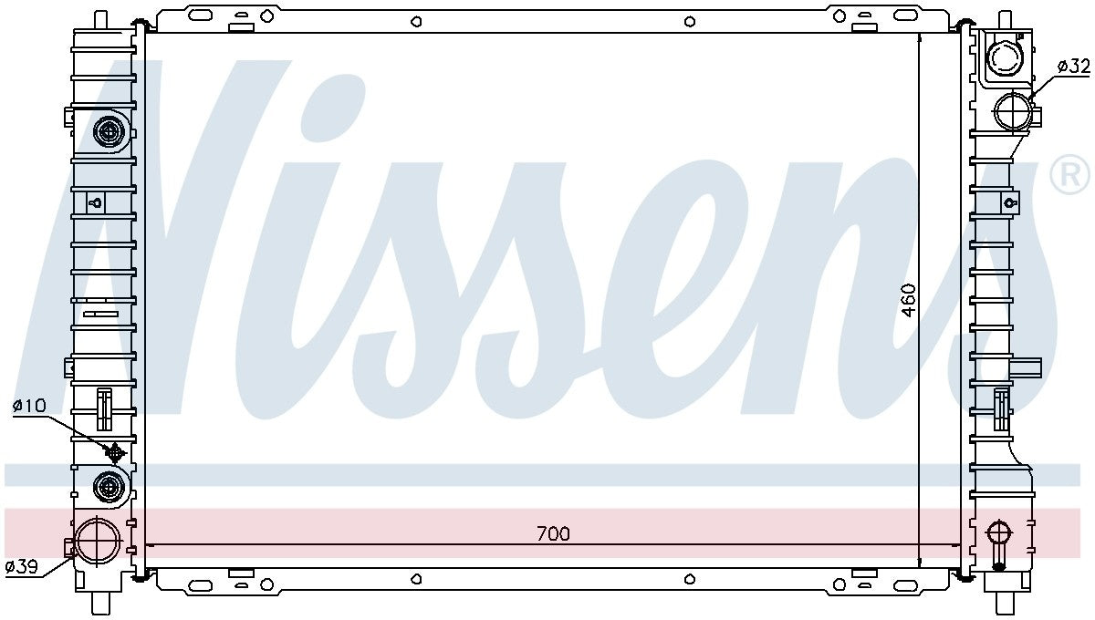 Nissens Radiator  top view frsport 62003