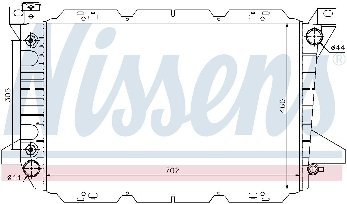 Nissens Radiator  top view frsport 620981