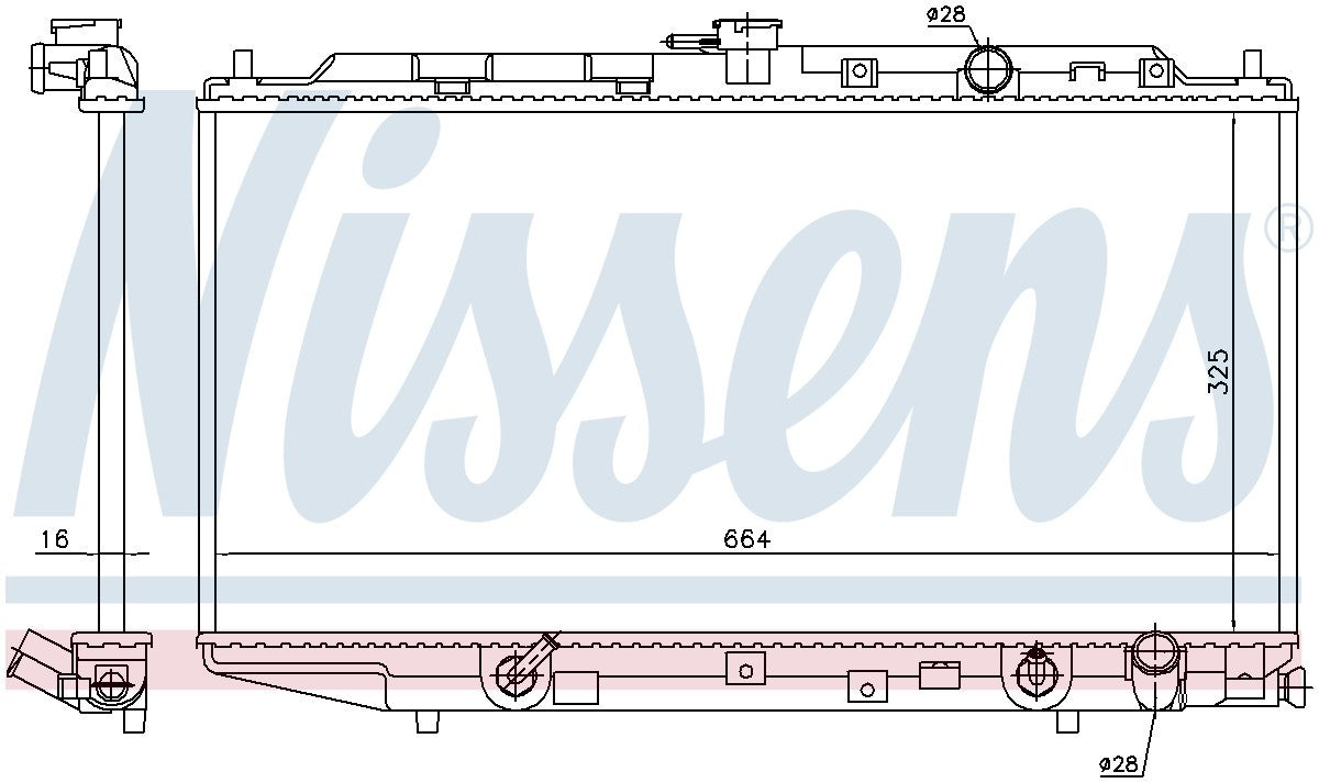 Nissens Radiator  top view frsport 622551