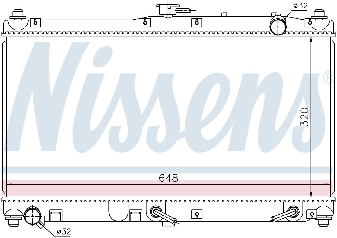 Nissens Radiator  top view frsport 62467