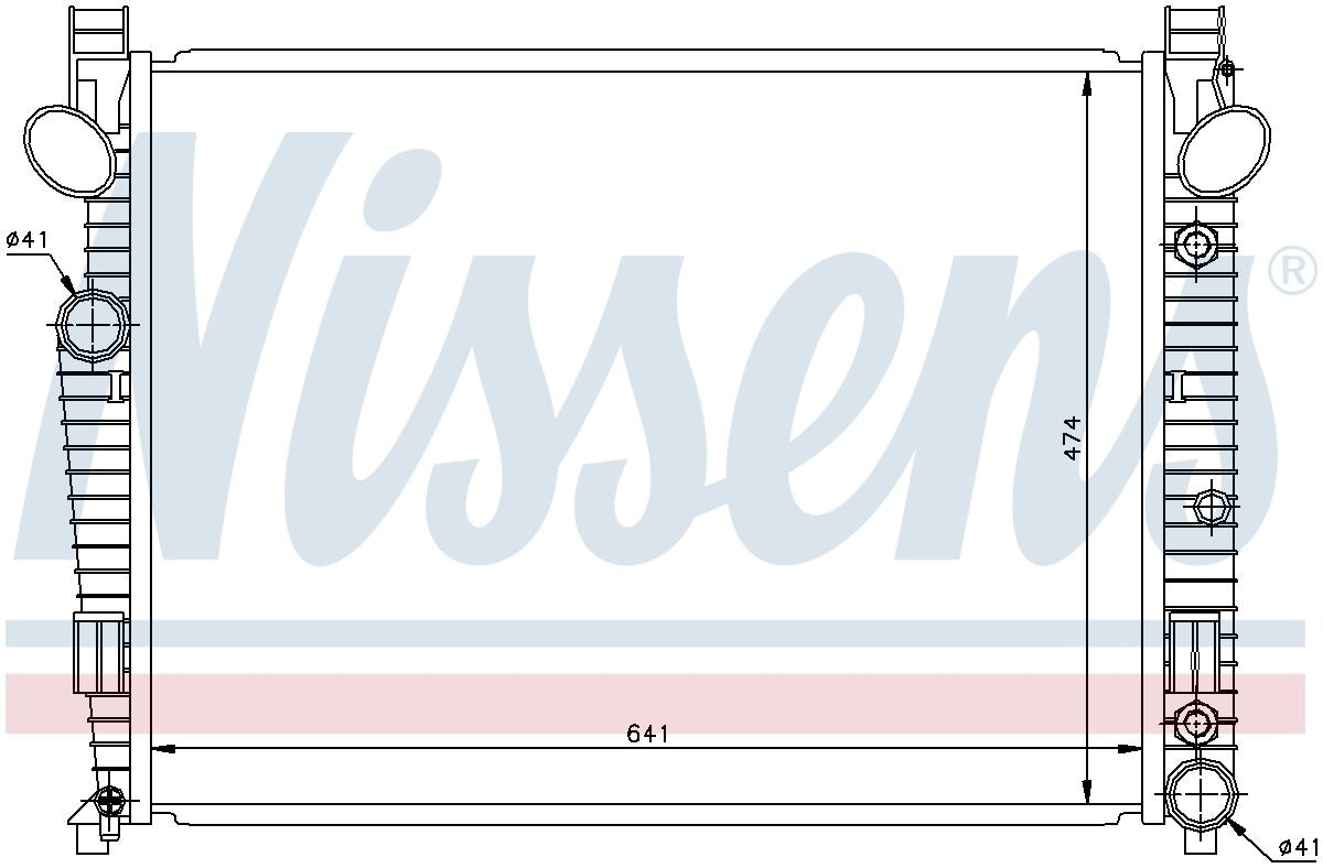 Nissens Radiator  top view frsport 62772