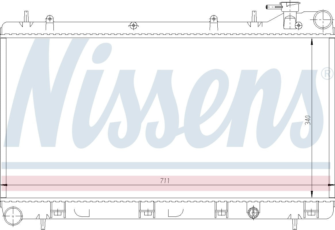 Nissens Radiator  top view frsport 64185