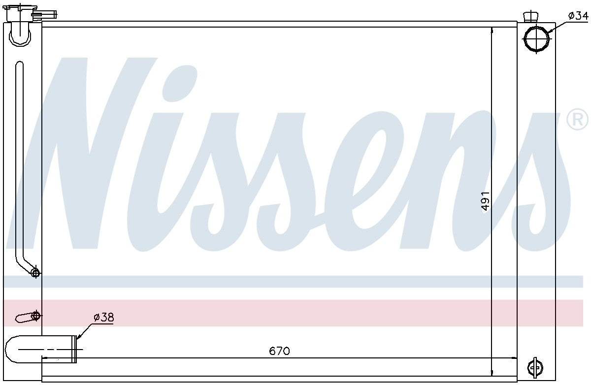 Nissens Radiator  top view frsport 64660