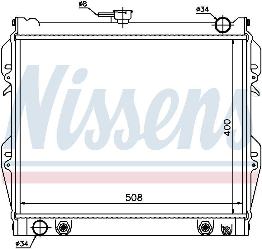 Nissens Radiator  top view frsport 64728