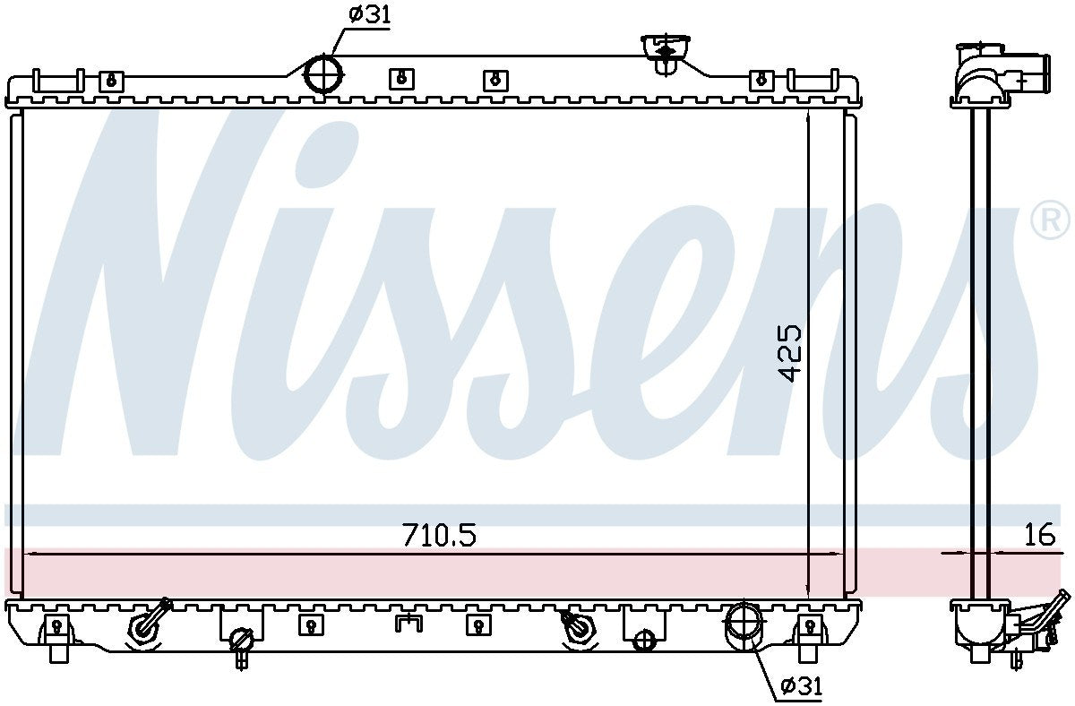 Nissens Radiator  top view frsport 647681