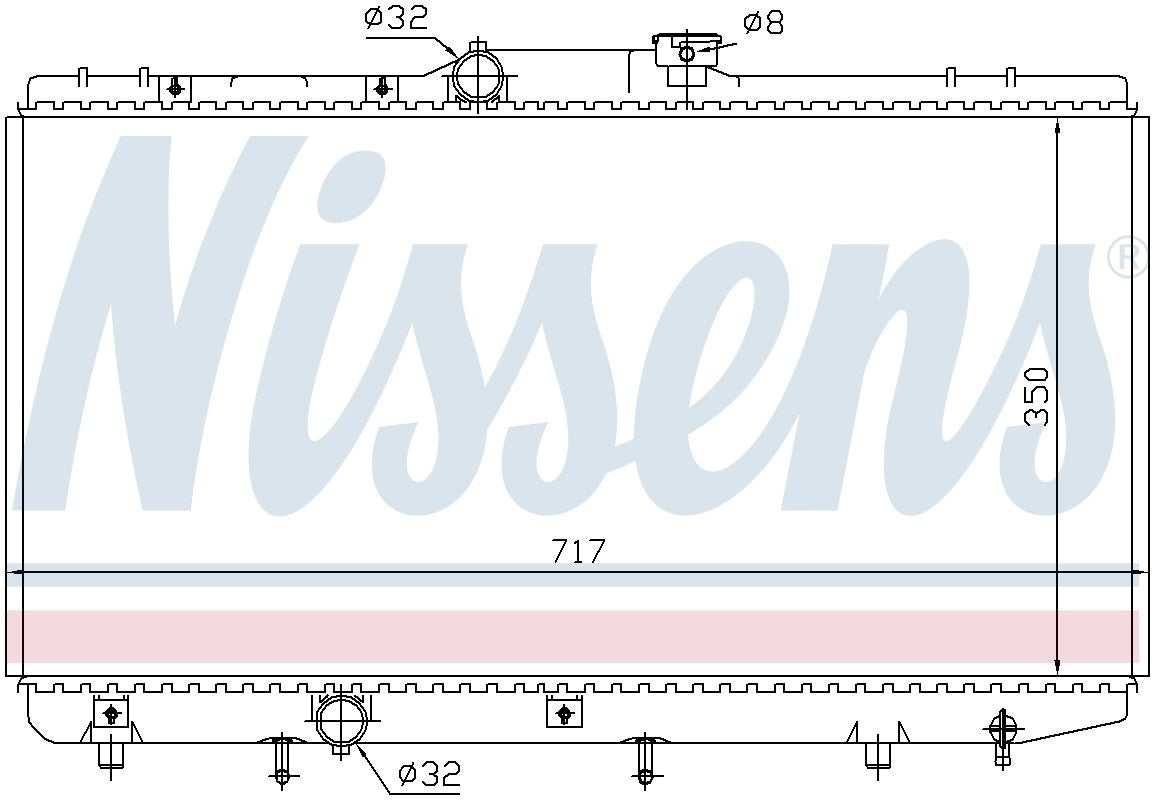 Nissens Radiator  top view frsport 648321