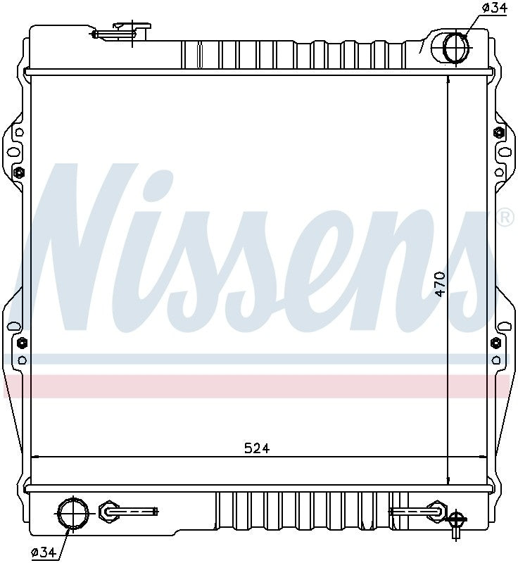 Nissens Radiator  top view frsport 64847