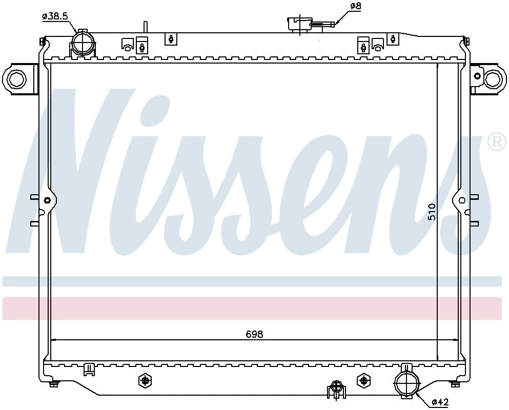 Nissens Radiator  top view frsport 64882