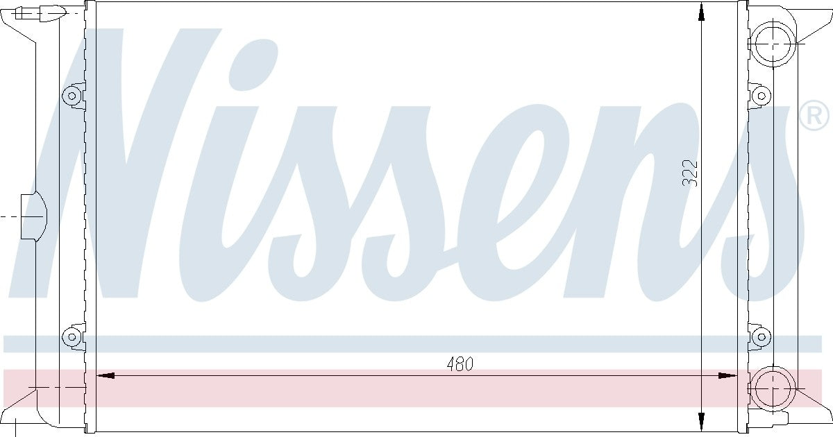 Nissens Radiator  top view frsport 65030