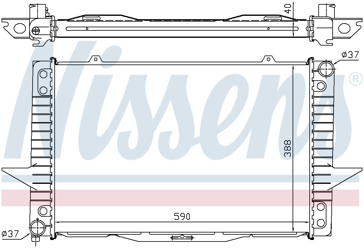 Nissens Radiator  top view frsport 65536A