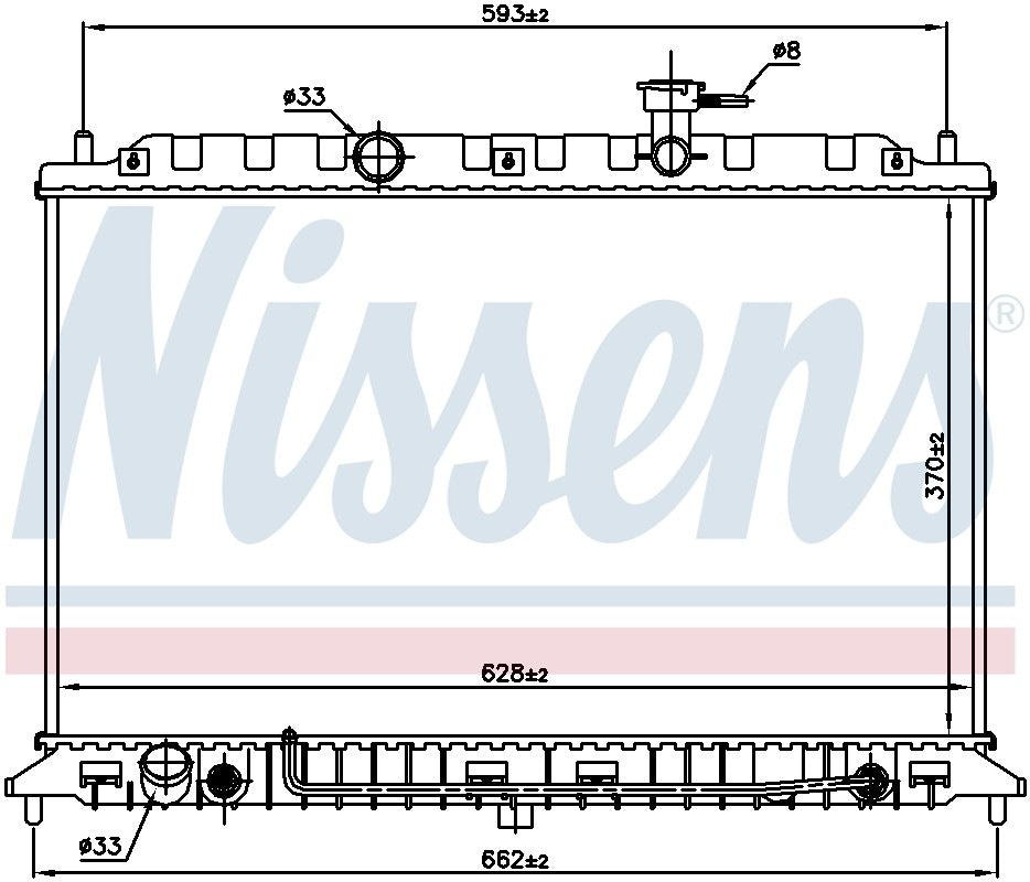 Nissens Radiator  top view frsport 66687