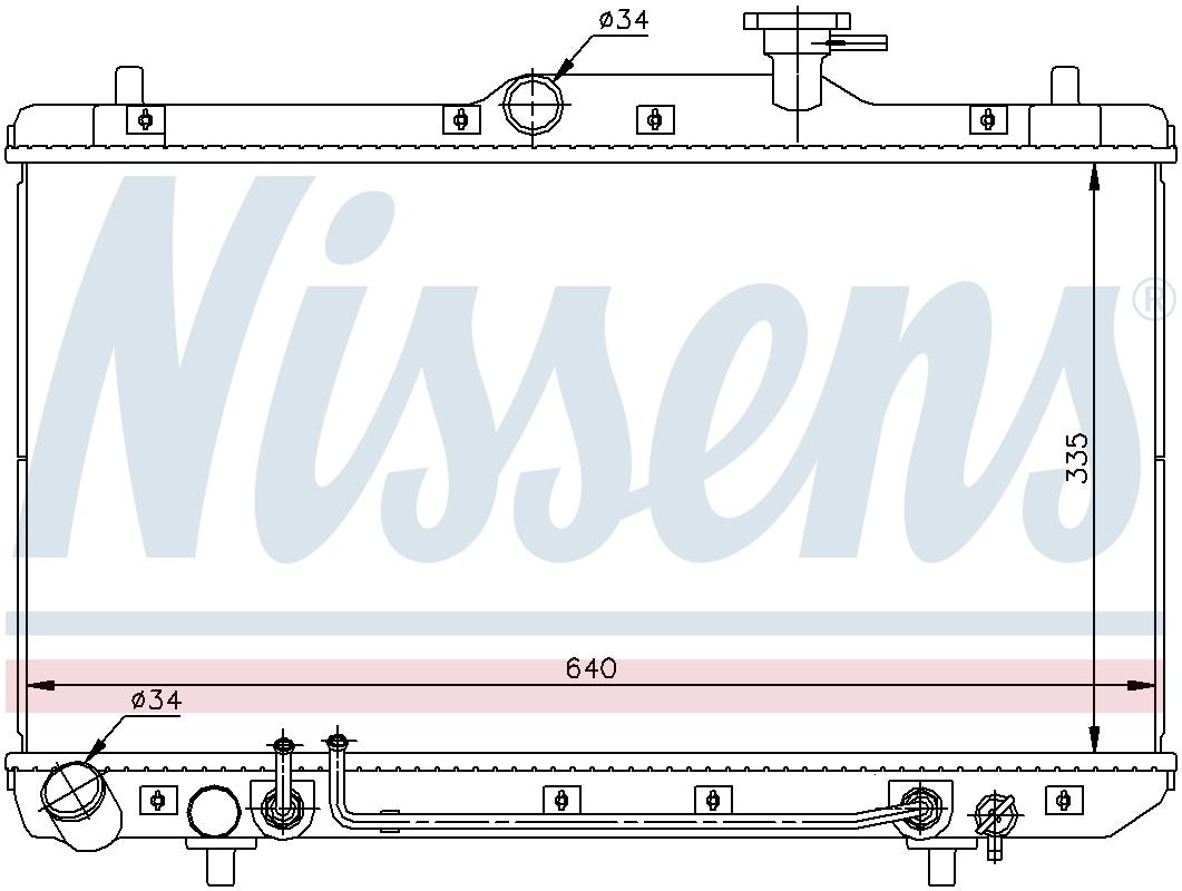 Nissens Radiator  top view frsport 67023