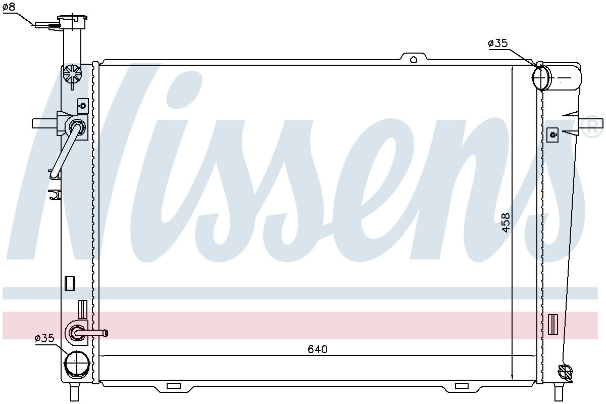 Nissens Radiator  top view frsport 67479