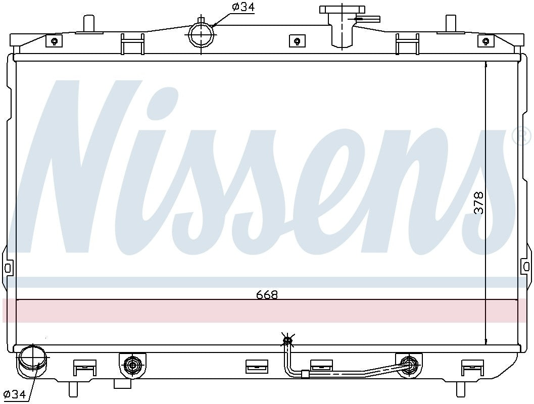 Nissens Radiator  top view frsport 67489