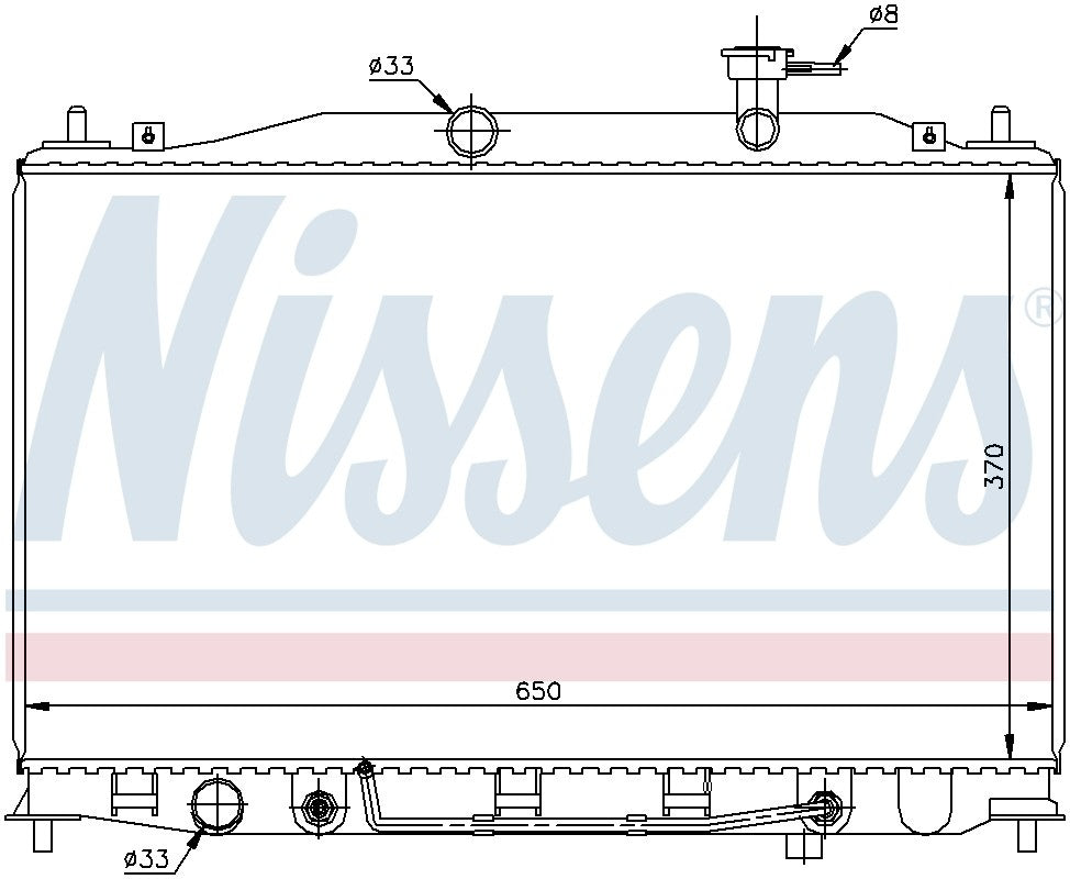 Nissens Radiator  top view frsport 67503