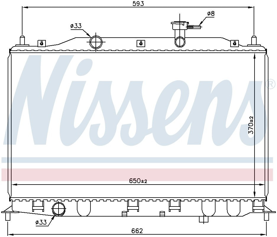 Nissens Radiator  top view frsport 67509