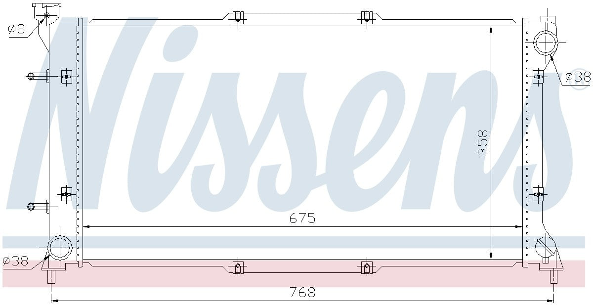 Nissens Radiator  top view frsport 67703