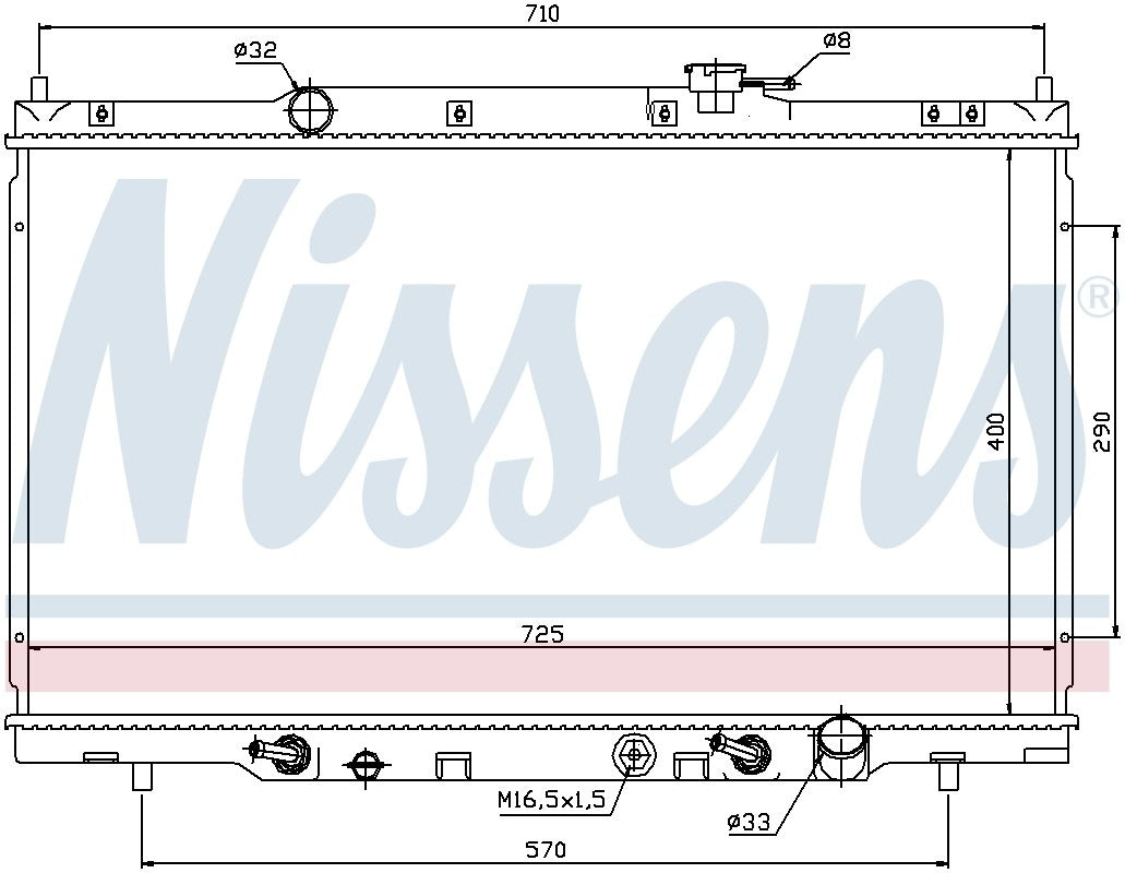 Nissens Radiator  top view frsport 68106