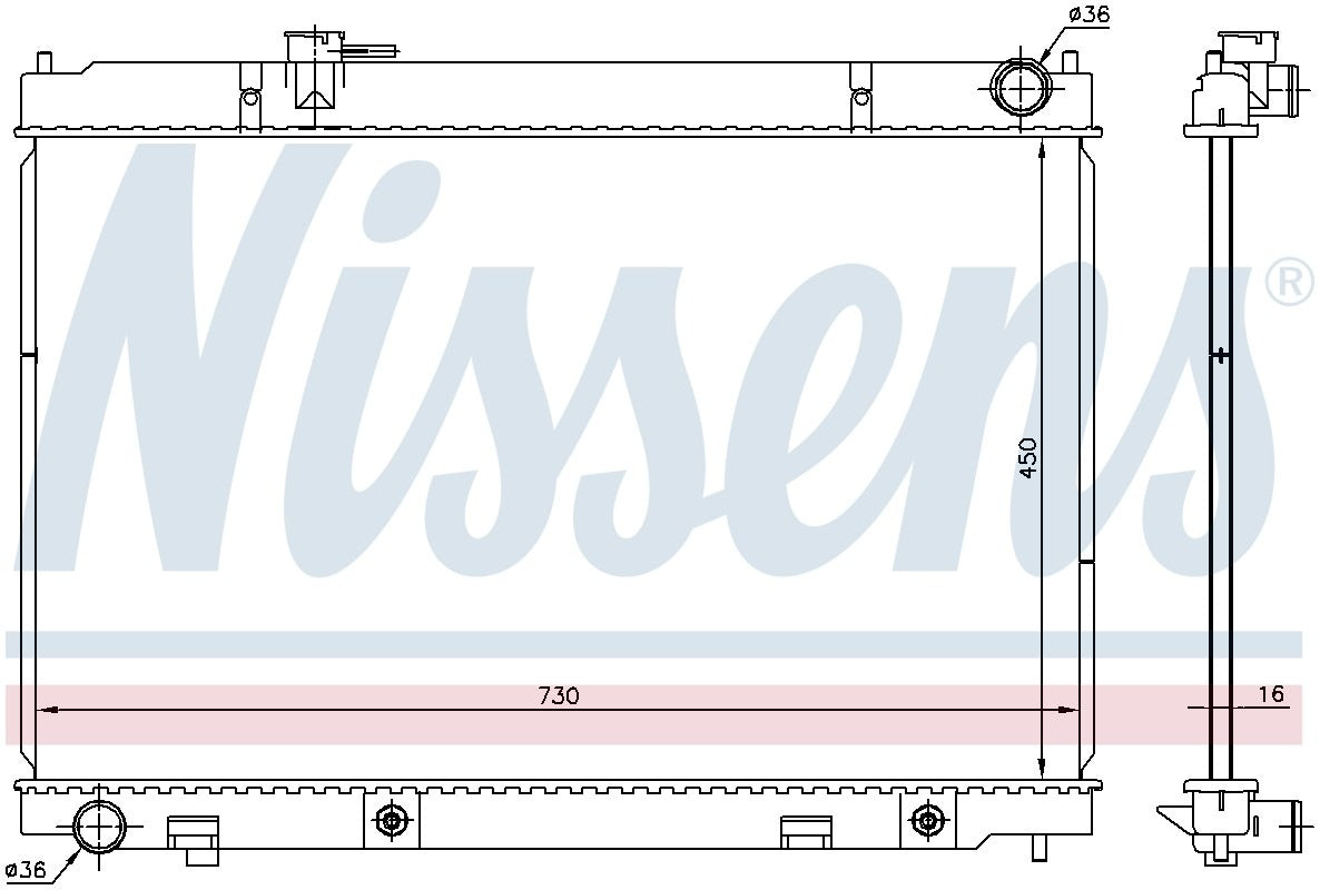 Nissens Radiator  top view frsport 681214