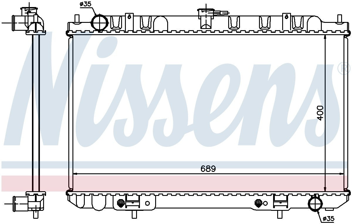 Nissens Radiator  top view frsport 68713