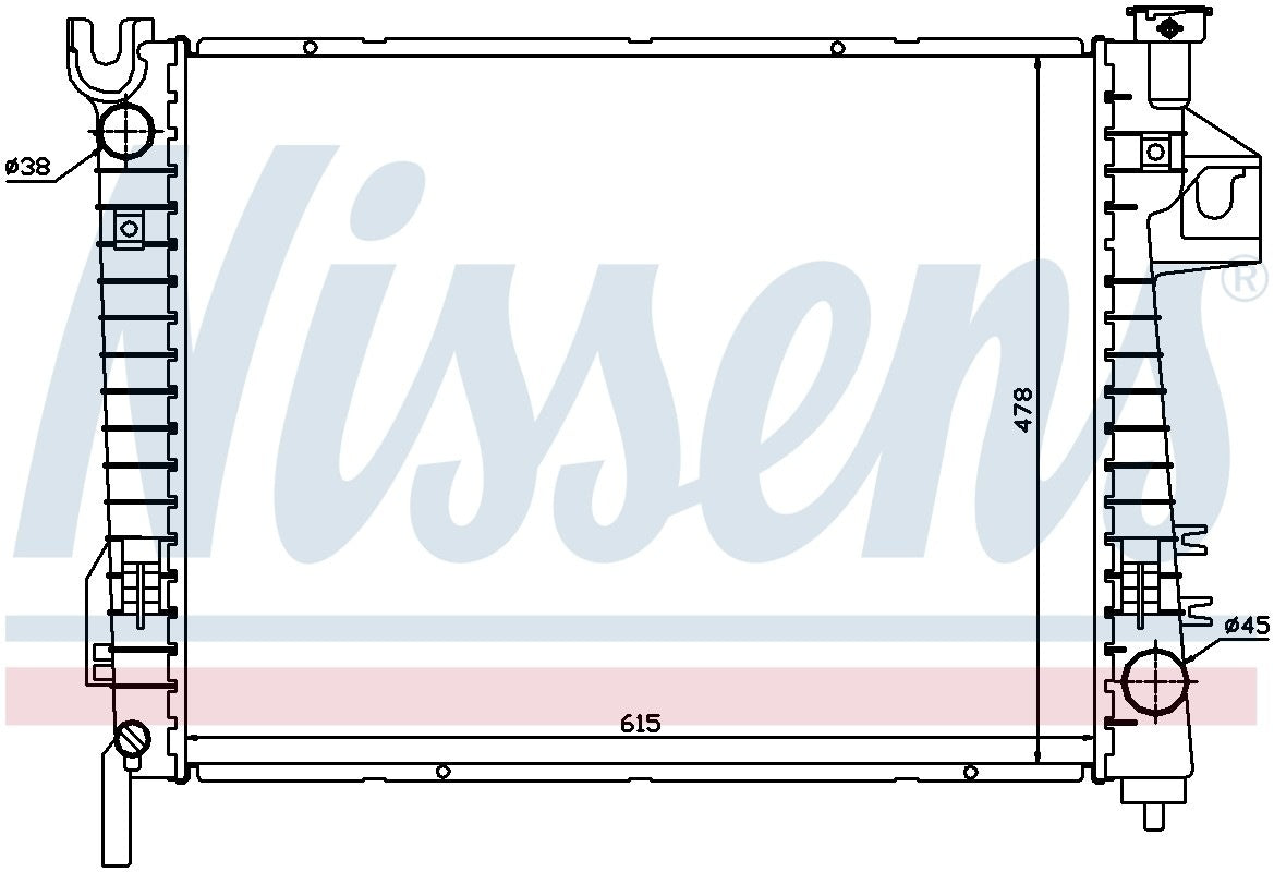 Nissens Radiator  top view frsport 69018