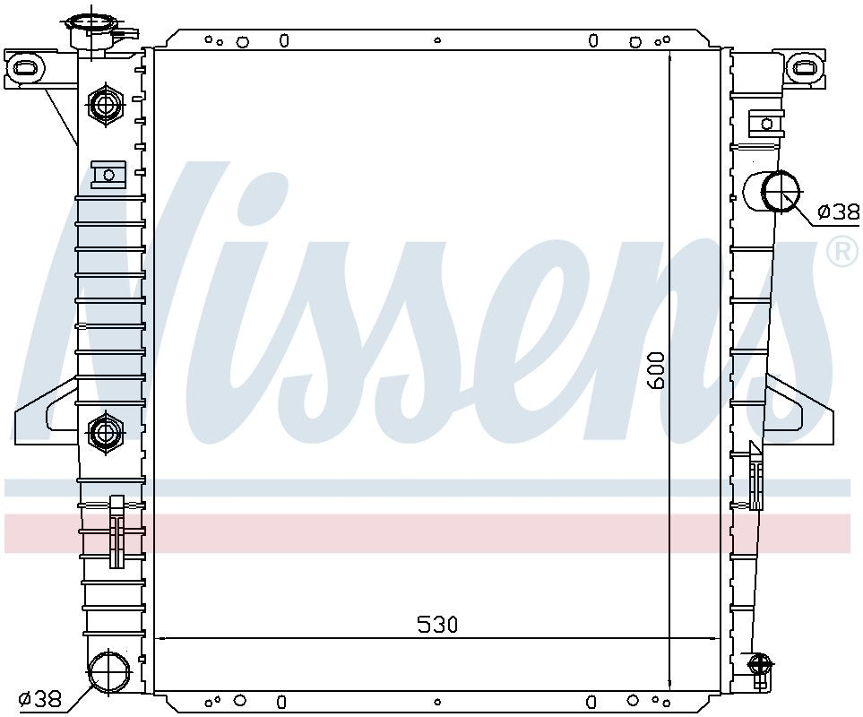 Nissens Radiator  top view frsport 69203