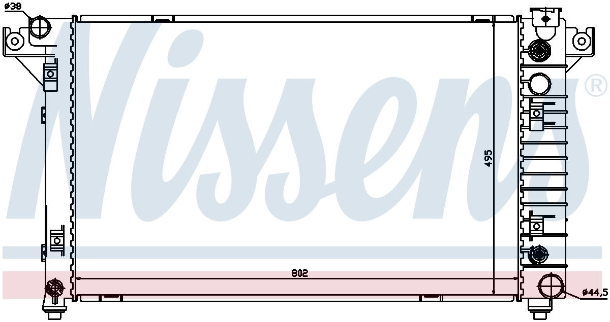 Nissens Radiator  top view frsport 69208