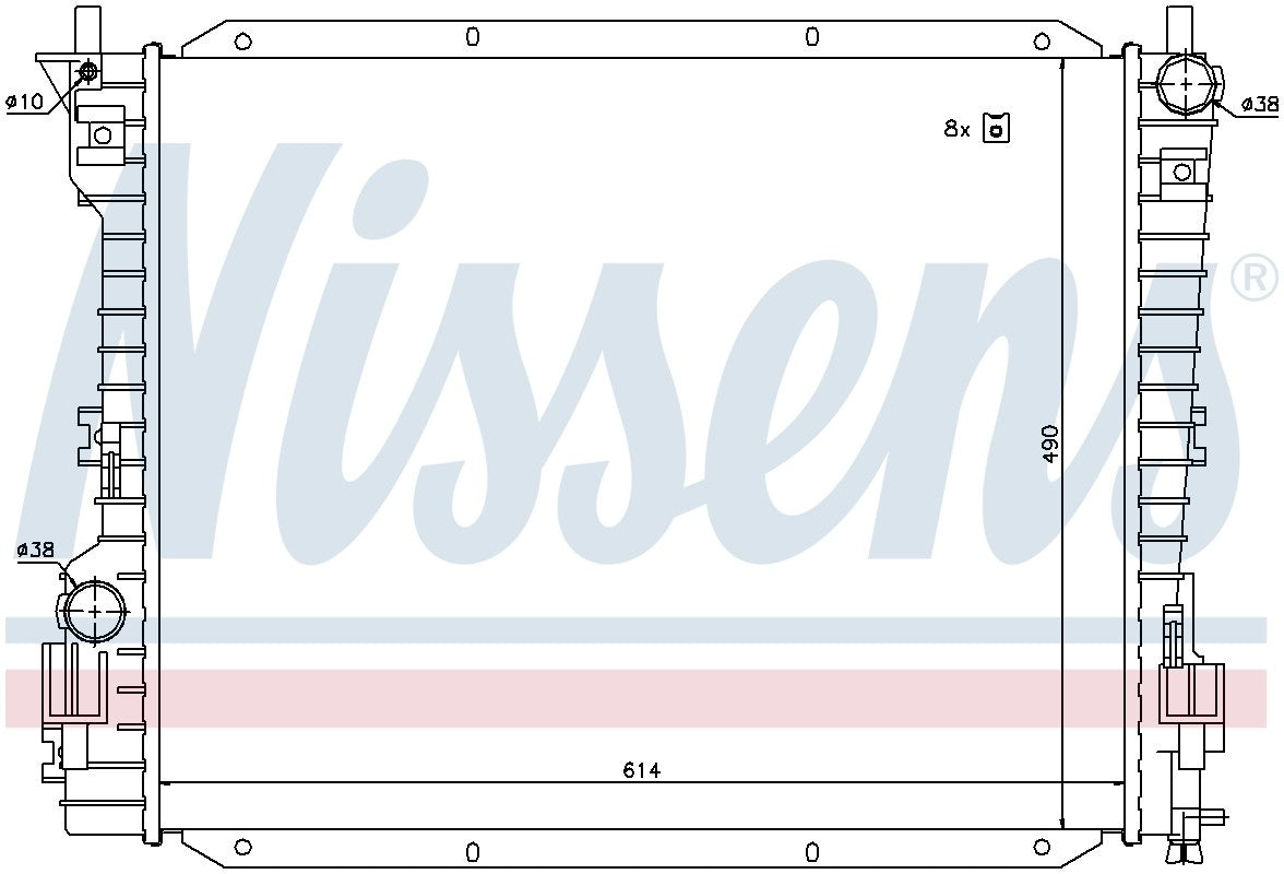 Nissens Radiator  top view frsport 69222