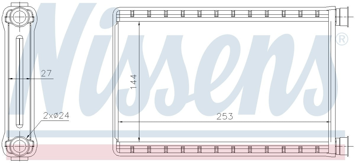 Nissens HVAC Heater Core  top view frsport 70523