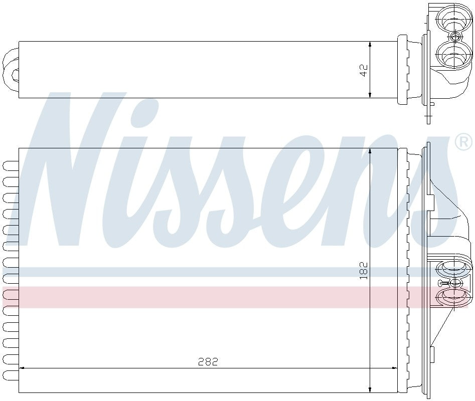 Nissens HVAC Heater Core  top view frsport 70975