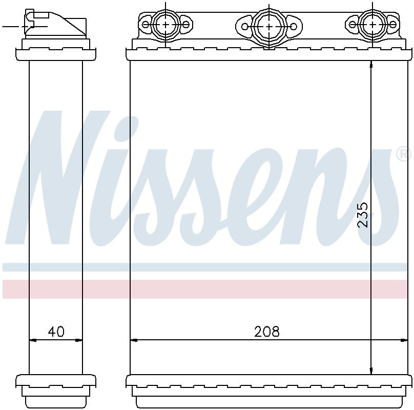 Nissens HVAC Heater Core  top view frsport 72016