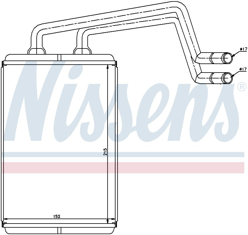 Nissens HVAC Heater Core  top view frsport 77612