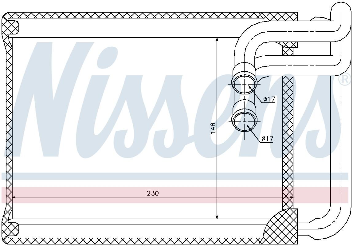 Nissens HVAC Heater Core  top view frsport 77622